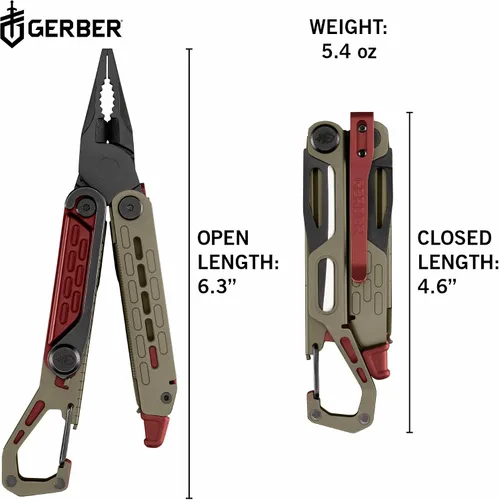 Vista 3 de Gerber Gear Stakeout Spark - Cuchillo plegable multiherramienta para mochileros, supervivencia, campamento, al aire libre, herramienta de bolsillo