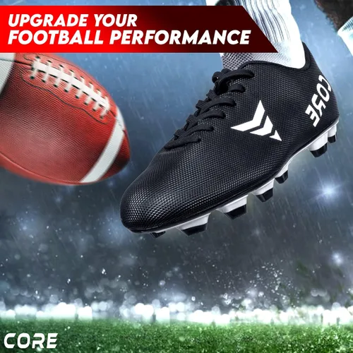Vista 3 de Core Tacos de fútbol americano, zapatos de fútbol largos para deportes y entrenamiento, zapatos de fútbol ligeros, suaves, transpirables