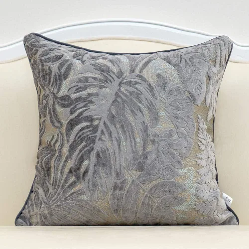 Vista 24 de Funda para almohada o cojín Alerfa de 18 x 18 pulgadas con estampado floral, terciopelo, moderna, apoyo lumbar, decorativa, para sofá, para Beige