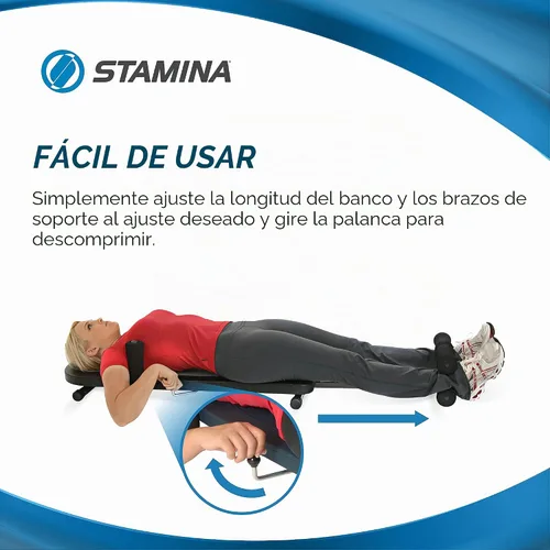 Vista 7 de Banco de estiramiento para espalda In Line de Stamina Home Gym Equipment to Decompress Spine and Joints for Inversion Traction Therapy