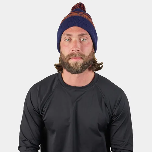 Vista 2 de BLACKSTRAP POM - Gorro de punto, 100 % acrílico, tejido fino jacquard, unisex, talla única
