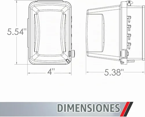 Vista 2 de TayMac MM710C, 4 3/4 pulgadas de profundidad, acabado transparente, 1 gang