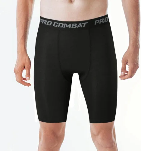 Vista 2 de HYCOPRTO - Pantalones cortos de compresión para hombre, ropa interior deportiva de elastano, rendimiento atlético, capa base, entrenamiento, correr
