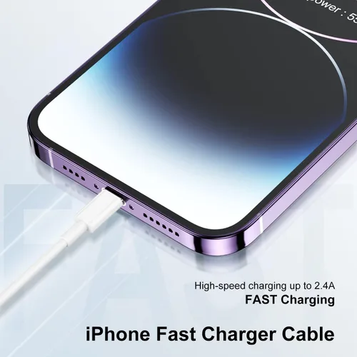 Vista 2 de Susnwere Cable de carga extra largo para iPhone de 15 pies, [certificado Apple MFi], cable USB a Lightning de 15 pies, cable de carga rápida