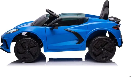 Vista 2 de 12V Chevrolet Corvette C8 Stingray 1-Seater Niños Ride-On Car Azul