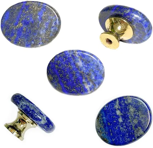 Vista 10 de 5 pomos de amatista natural, pomos de piedra de cristal, tiradores de piedra para armario, manijas moradas para armario, muebles, puerta, bricolaje