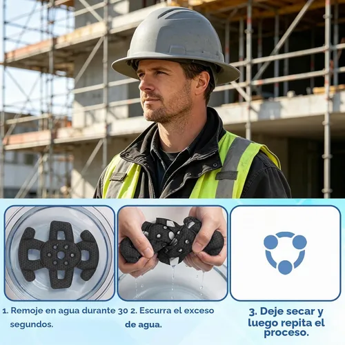 Vista 4 de Forro de absorción de sudor para casco de seguridad Milwau-kee Bolt