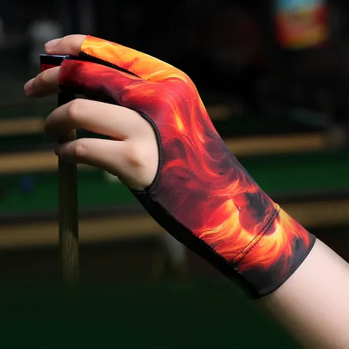 Vista 5 de Guantes de billar profesionales, guantes de piscina con acolchado antideslizante para un agarre seguro y un movimiento suave