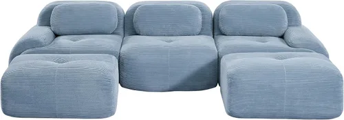 Vista 35 de Sofá comprimido moderno de espuma viscoelástica de 82 pulgadas, sofás seccionales grandes de 2 plazas para sala de estar, sofá modular Cloud que