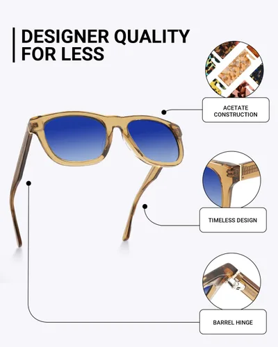 Vista 4 de Mose Romano Gafas de sol polarizadas para mujer, hechas a mano, de diseño, para conducir, protección UV400