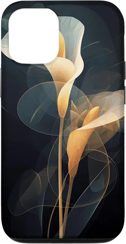 Vista 28 de Elegant Minimalist Calla Lily Abstract Dots Lines Background Case for iPhone 16