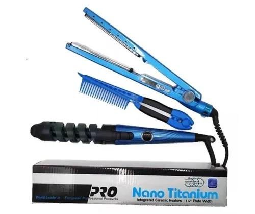 Vista 4 de Combo Nano Titanium Plancha, Peine Y Rizador.