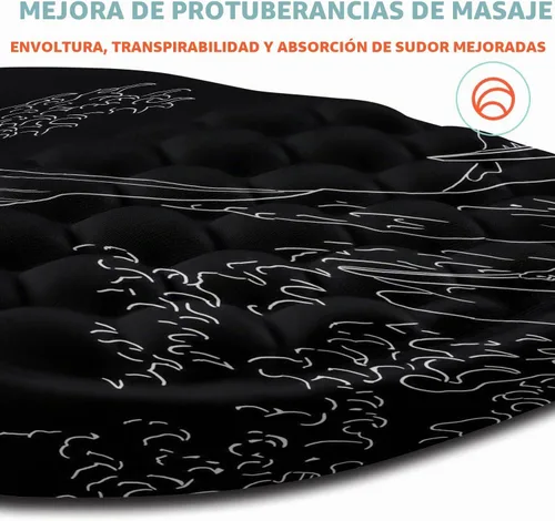 Vista 3 de Alfombrilla ergonómica para ratón con soporte de muñeca con espuma viscoelástica con protuberancia de masaje, alfombrilla para ratón de alivio
