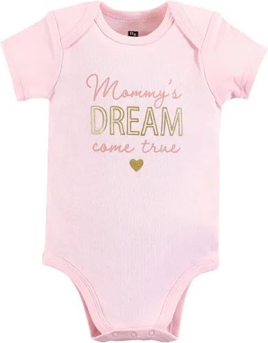 Vista 502 de Hudson Baby baby-girls Cotton Bodysuits 3-pack
