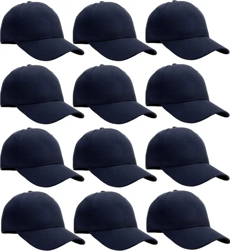 Vista 13 de Falari - 12 unidades de gorras de béisbol, lisas y de tamaño ajustable, venta al por mayor Verde militar
