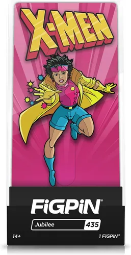 Vista 2 de FiGPiN Clásico Jubilee X-Men serie animada #435 3" Pin esmaltado coleccionista