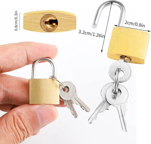 Vista 2 de 6 cerraduras TravelLock para maleta con llaves, cerraduras de equipaje y casillero para exteriores y mochilas