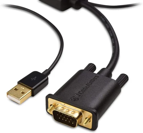 Vista 4 de Cable Matters 1 # Imagen del producto Adaptador VGA a HDMI para monitor y TV 2 [Certificado premium] Cable HDMI de 6 pies con soporte 4K HDR en negro