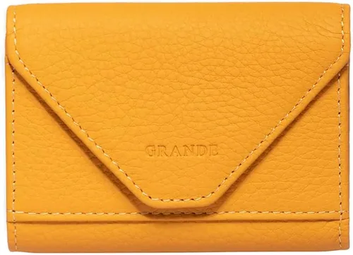 Vista 64 de grande Estuches para tarjetas 3639, Naranja, Tarjetero de cuero con cierre magnético, cartera pequeña de acordeón para mujer