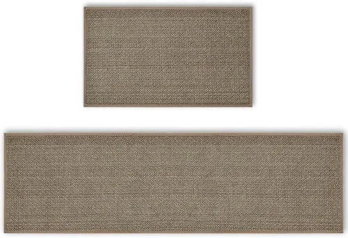 Vista 13 de Artoid Mode Juego de 2 alfombras y tapetes de cocina lavables, de goma antideslizante, absorbentes, para el frente del fregadero, 17 x 29 y 17 x 47