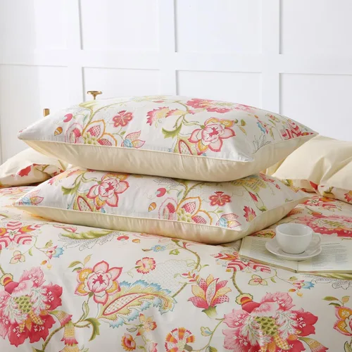 Vista 8 de ABREEZE Juego de funda de edredón tamaño individual con cierre de botón, 100% algodón egipcio, juego de ropa de cama floral de granja, color rosa, 3