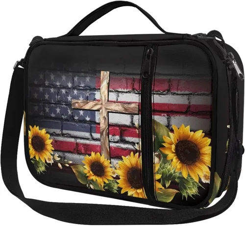 Vista 37 de Bolsas de estudio bíblico de fútbol para hombres y niños, estuche de transporte de la Biblia con correa, bolsas con cremallera para la Biblia