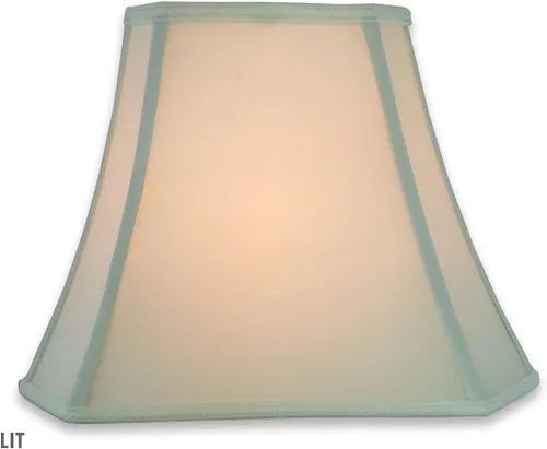 Vista 3 de Royal Designs, Inc. DSO-68-16WH - Pantalla de lámpara de diseño de campana de esquina de corte rectangular, (6.25 x 8 pulgadas) x (11 x 16) x 12