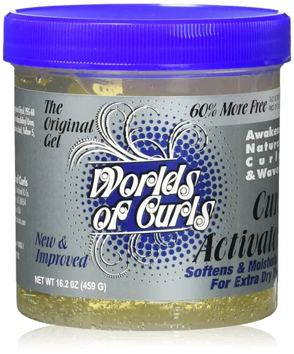 Vista 3 de Worlds Of Curls Gel activador de rizos para cabello extra seco, 6 onzas