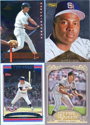Vista 2 de Lote de 50 tarjetas de béisbol con miembros del Salón de la Fama y estrellas