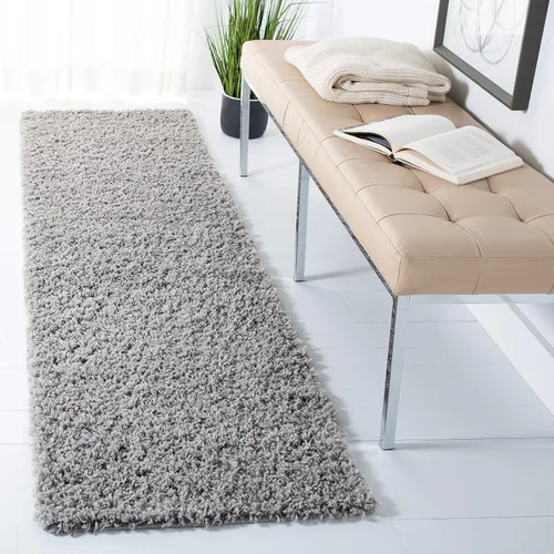 Vista 22 de SAFAVIEH Venus Shag Collection - Alfombra decorativa, 2 pies 2 pulgadas x 4 pies, color azul, diseño sólido, no desprende pelusa y de fácil cuidado