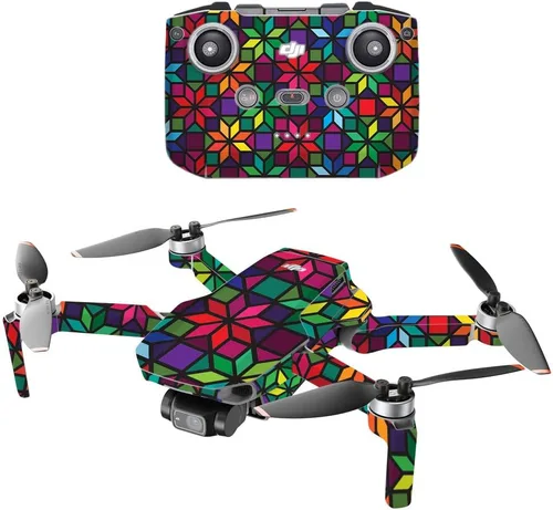 Vista 20 de MightySkins - Compatible con DJI Mini 2 Dron portátil - Argyle negro Funda protectora de vinilo duradera y única Fácil de aplicar, quitar
