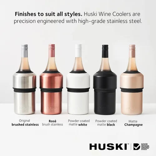 Vista 4 de Huski Enfriador de vino Diseño galardonado sin hielo Mantiene el vino frío hasta 6 horas Accesorio para vino Cubo de hielo de próxima