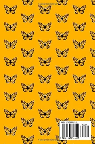 Vista 2 de Yellow Butterfly Notebook 6 x 9 50 pages notebook