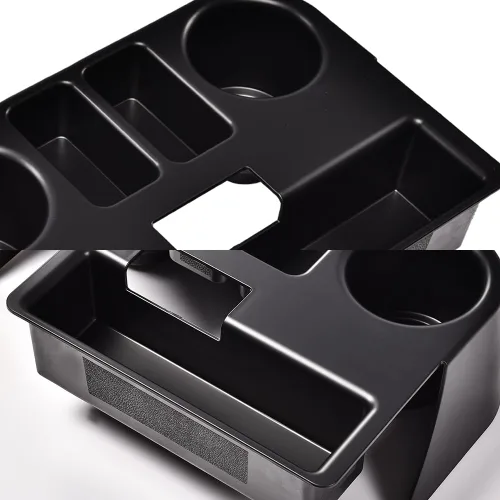 Vista 4 de G-PLUS Portavasos para consola central compatible con Dodge Ram 1500/2500/3500 1994-1997, color negro Portavasos negro
