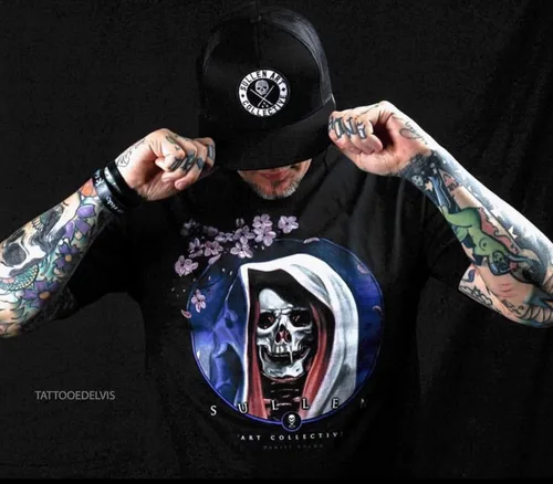 Vista 7 de Sullen Clothing BOH - Sombrero de manga corta para hombre, color negro