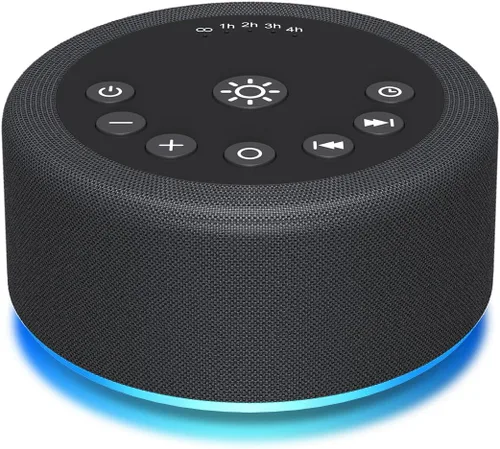 Vista 8 de Máquina portátil de ruido blanco, mini máquina de sonido con luz, 30 sonidos relajantes, recargable para adultos, bebés, niños, máquina de ruido