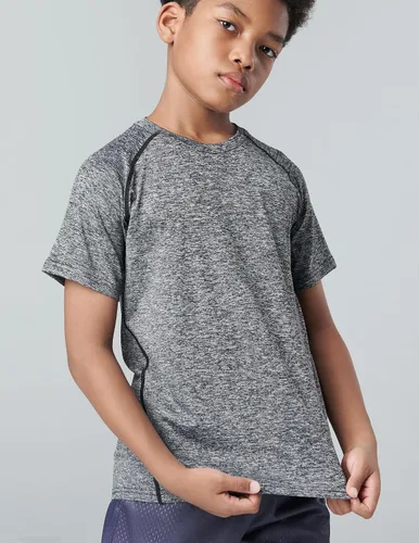 Vista 4 de Paquete de 5 camisetas deportivas para niños, camisetas de ajuste seco para niños, camisetas de manga corta, ropa deportiva a granel