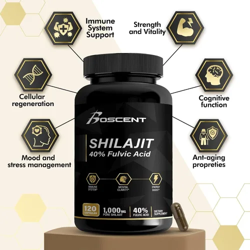Vista 6 de Shilajit Cápsulas 20,000 mg – Shilajit puro del Himalaya para hombres y mujeres – Suplemento orgánico de ácido fúlvico con más de 85 minerales traza