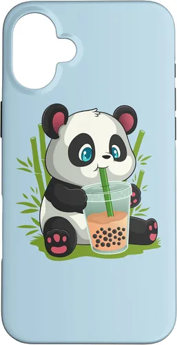Vista 23 de Kawaii Cute Anime Panda Otaku Japanese Bubble Boba Case for iPhone 17