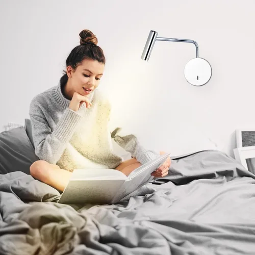 Vista 5 de ZEROUNO Lámpara Montada en Pared, Aplique de Pared LED Cableado con Interruptor de Encendido/Apagado Moderno de 3000K con Brazo Oscilante