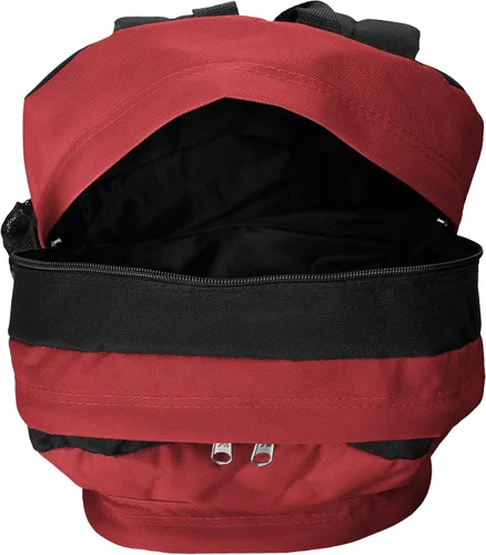 Vista 6 de Everest Mochila con doble compartimento principal, Borgoña, Mochila con doble compartimento principal