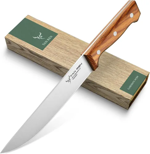 Vista 7 de TAN REN Cuchillo deshuesador de 5" para cortar carne, cuchillo flexible de pechuga Cuchillos pequeños para tallar huesos, cuchillos de filete