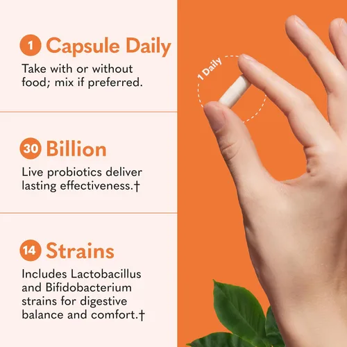 Vista 3 de Garden of Life Probióticos formulados por Dr. una vez al día, probiótico Acidophilus con apoyo diario para la salud digestiva e inmunológica, sin