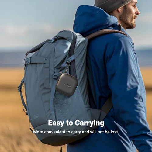 Vista 5 de Funda UGREEN para auriculares, Funda impermeable para auriculares compatible con AirPods Pro, Estuche para auriculares con mosquetón de acero