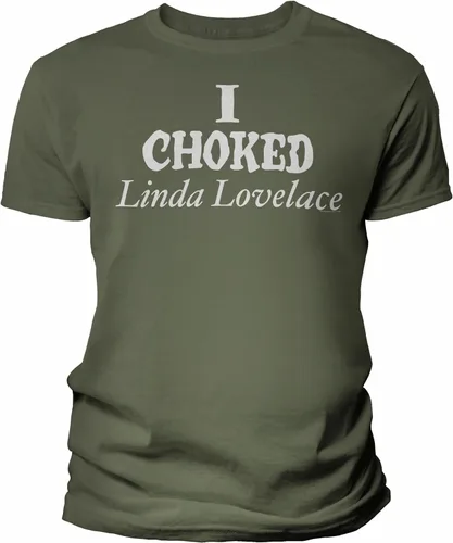 Vista 13 de Camisa vintage I Choked Linda Lovelace para hombre Negro-0001