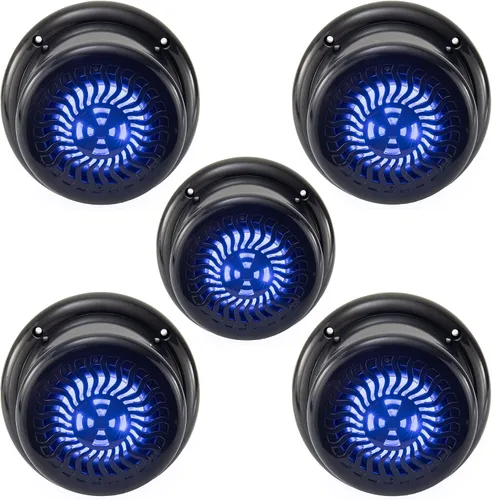 Vista 7 de RecPro Paquete de 2 altavoces de montaje empotrado RV 5.25 pulgadas negro LED azul