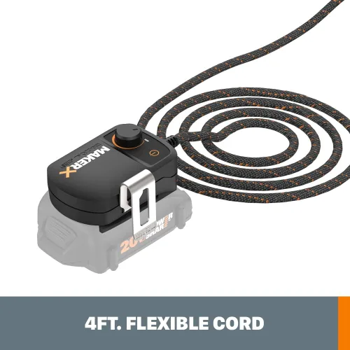 Vista 4 de Worx WA7151 20V MAKERX HubX Fuente de alimentación y adaptador de herramienta con puerto USB