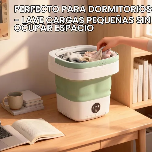 Vista 7 de Lavadora plegable portátil, mini lavadora de gran capacidad de 16 litros para ropa de bebé, ropa interior y lavandería de viaje, lavadora