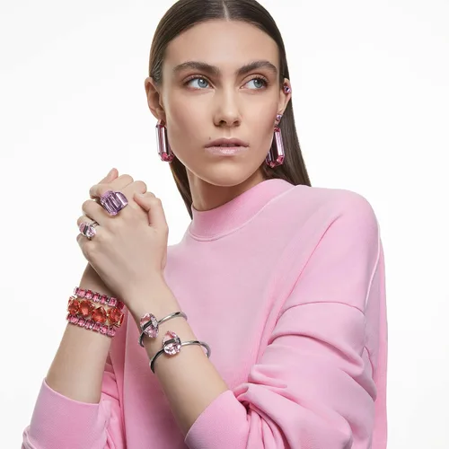 Vista 4 de SWAROVSKI Lucent Cocktail Ring Jewelry Collection, Blue Crystal, Pink Crystal