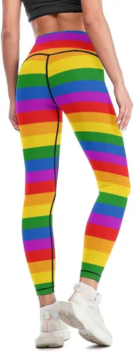 Vista 4 de Pantalones de yoga de cintura alta para mujer, elásticos en 4 direcciones, suaves, para correr, entrenamiento, pantalones deportivos de yoga